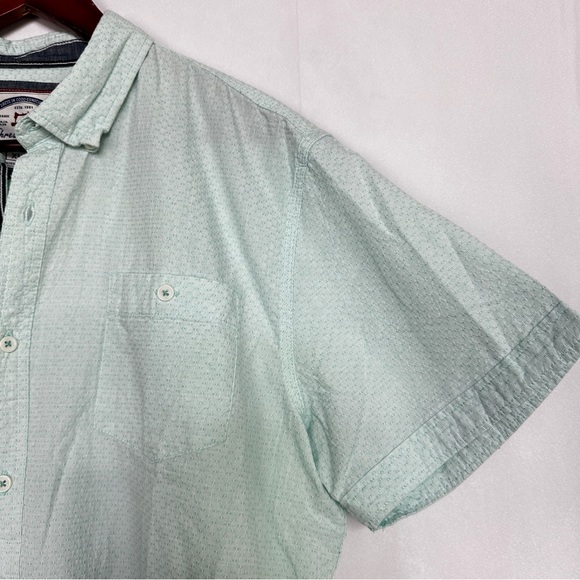 Thread & Cloth Button Up Textured Short Sleeve Collared Lightweight Blue XL - Picture 3 of 11